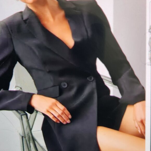 Endless Rose Blazer Romper NWT SIZE Large Black - Picture 1 of 6